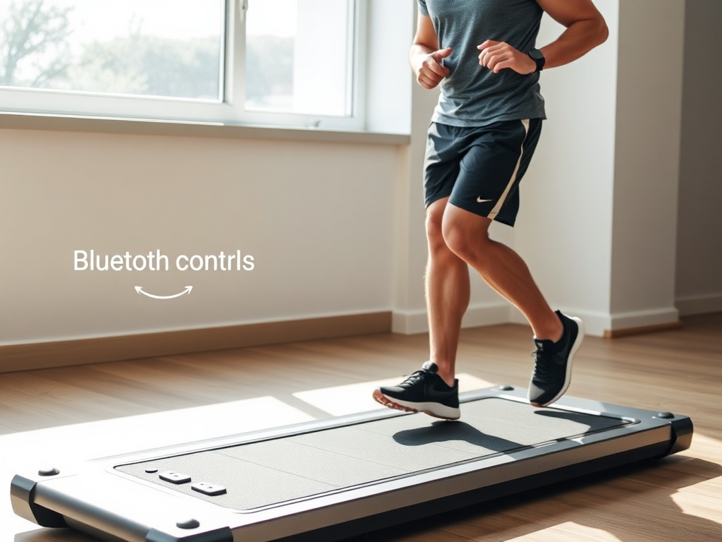 Walking pad used beneath a standing desk