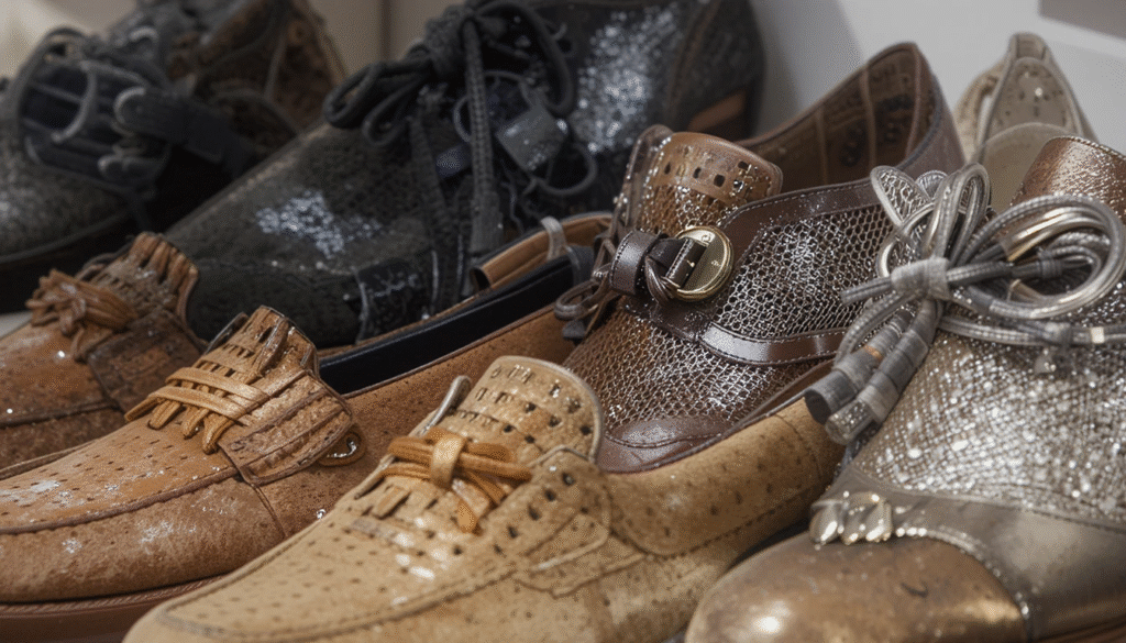 Heeled shoes styled with a smart evening outfit