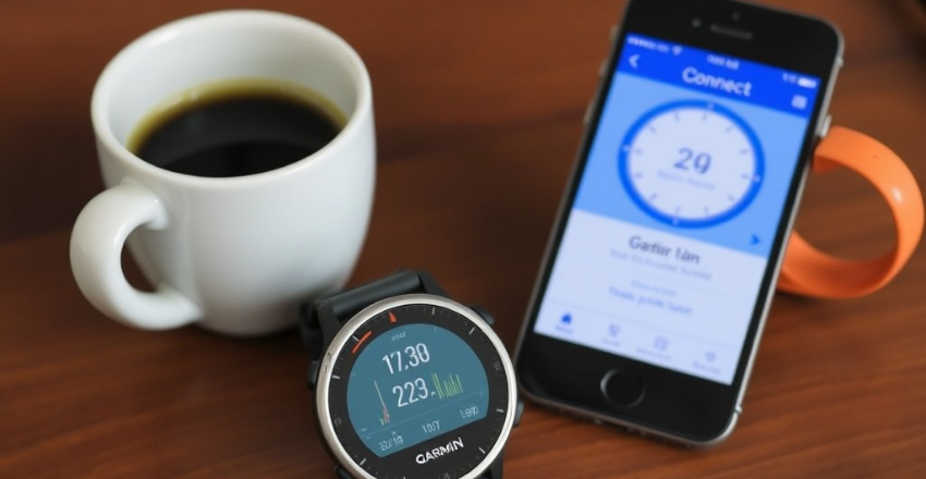 Close-up of a smartwatch screen showing sleep tracking
