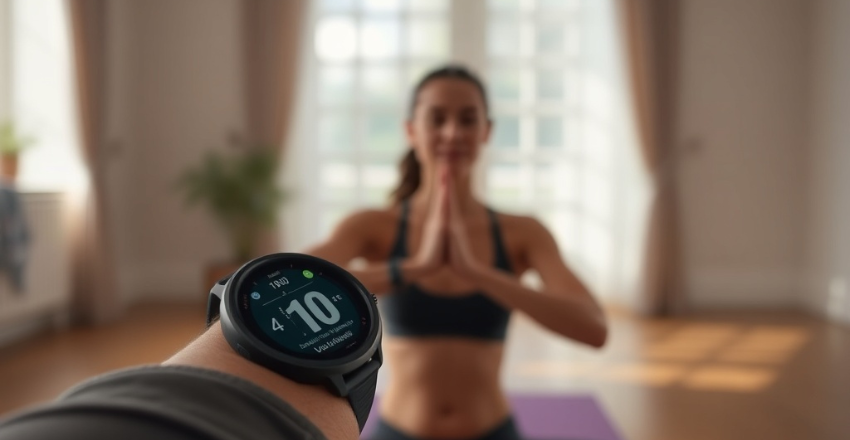 Smartwatch worn with a silicone strap on the wrist