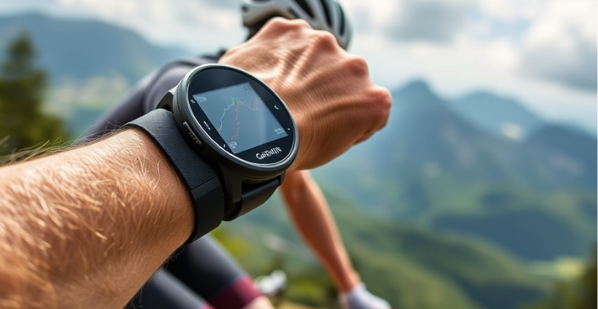 Watch face showing a mapped GPS route after a run
