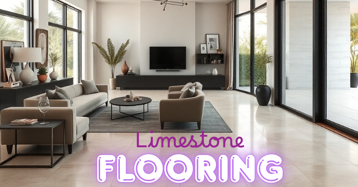 Cleaning and sealing a limestone floor during maintenance