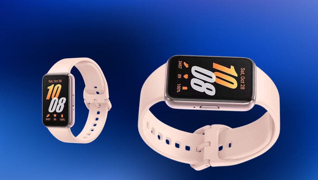 Close-up of a fitness band heart rate sensor