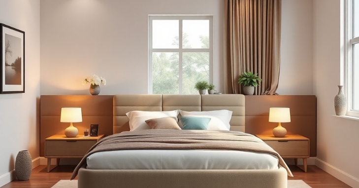 Couple choosing a bed on a monthly payment plan