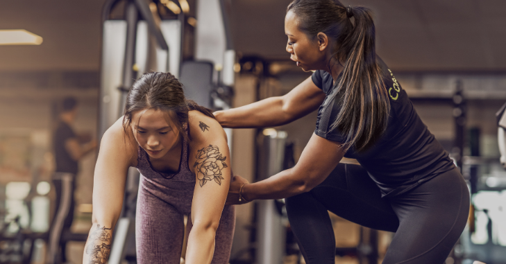 Resistance training performed on a cable machine