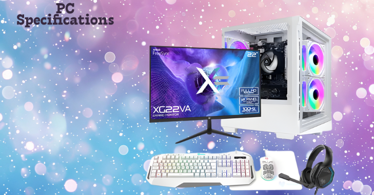 Complete desktop gaming bundle set up on a desk