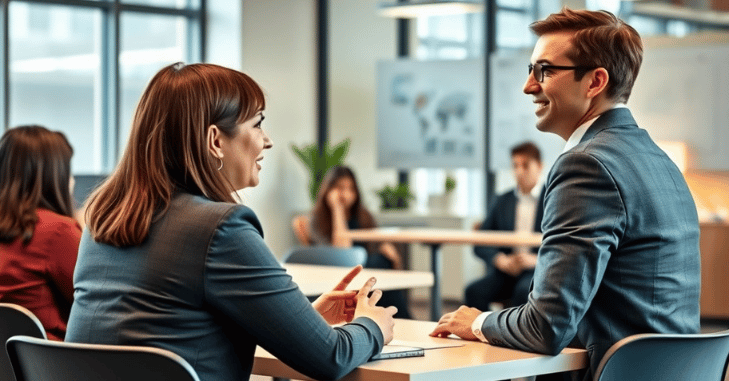 Interview panel reviewing a teaching applicant's CV