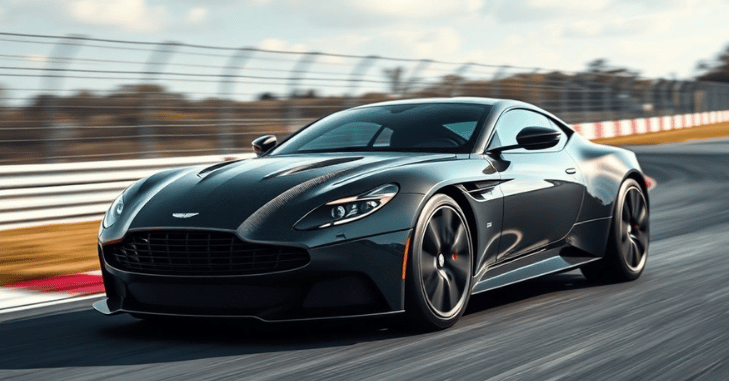 Limited edition sports car photographed in profile