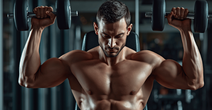 Incline bench set up for an arm curl exercise