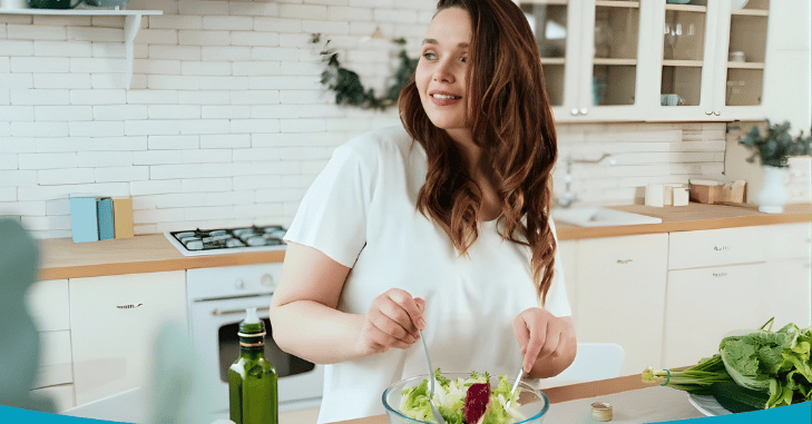 Balanced meal plated for healthy weight management