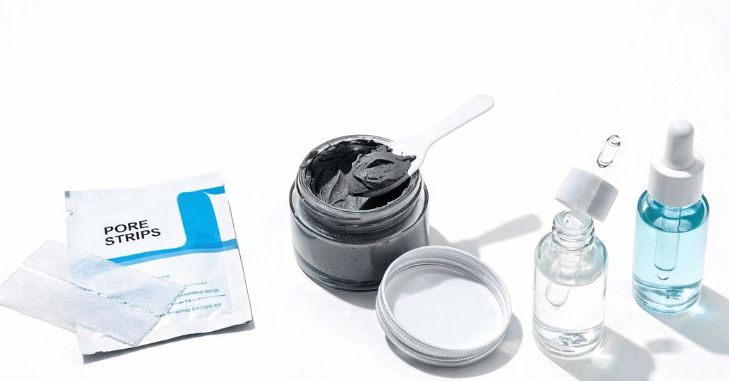 Salicylic acid cleanser applied to damp skin